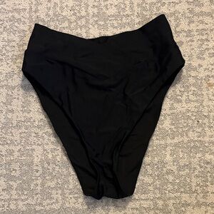 Aerie Crossover High-Waisted Cheeky Bikini Bottom